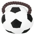 thumbnail image 1 of Juguetes de peluche de fútbol para mascotas, juguetes masticables para perros, cachorros y gatos (blanco y negro), 1 of 8