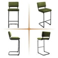 thumbnail image 4 of ONEVOG 30''H Bar Height Stools Set of 2, Morden Bar stools with Velvet and Black Metal Legs, Upholstered Bar Stool for Kitchen Island, Oliver Green, 4 of 7