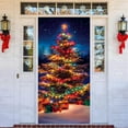thumbnail image 4 of Christmas Door Curtain Door Cover Christmas Tree and Door Cover Decorative Tapestry Holiday Party Door Curtain Tapestry Door Cover Christmas Party Decoration, 4 of 7