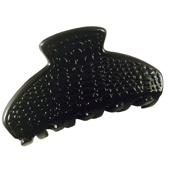 Parcelona France Croco Small Celluloid Black Claw Jaw Hair Clip Clutcher