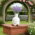 thumbnail image 6 of Cute Decor for Bedroom Cute Bedroom Decor White Ceramic Single Flower Vase Cute Desk Decor Aesthetic Cute Room Decor for Home Side Table Nightstand Decor 1 Pack, 6 of 6