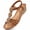 Brwon, variant on Ablanczoom Womens Wedge Sandals: Comfortable Dressy Sandals Women Shoes Elastic Ankle Strap Summer Beach Footwear