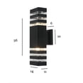 thumbnail image 3 of Lampara Arbotante Moderno De Pared Exterior Negra Cuadrada, 3 of 3