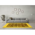 thumbnail image 3 of Ahgly Company Machine Washable Indoor Rectangle Abstract Yellow Modern Area Rugs, 4' x 6', 3 of 4