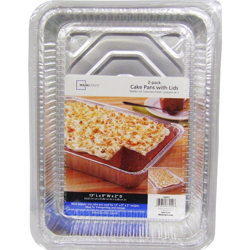 Mainstays Cake Pans with Lids, 2 Count