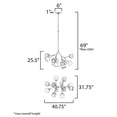 thumbnail image 4 of 28278DBZAB Maxim Lighting Akimbo - 72W 12 LED Pendant-25.5 Inches Tall and 40.75 Inches Wide, 4 of 5
