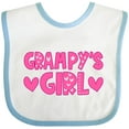 thumbnail image 3 of Inktastic Grampy's Girl Granddaughter Girls Baby Bib, 3 of 4