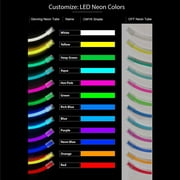 Stern Pinball LED Neon Sign 24 x 31 - inches, Black Square Cut Acrylic Backing, with Dimmer - Bright and Premium built indoor LED Neon Sign for wall décor, arcarde, and storefront.
