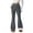 Dark Gray, variant on Womens Pants Solid Color Fleece Lined High Waist Bootcut Flare Everyday Pants