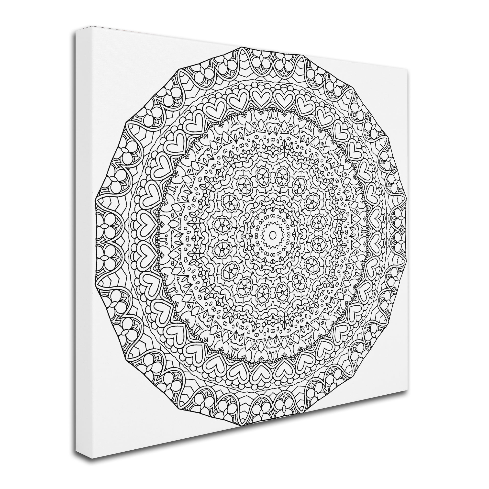 Trademark Fine Art "Hearts Mandala" Canvas Art by Kathy G. Ahrens