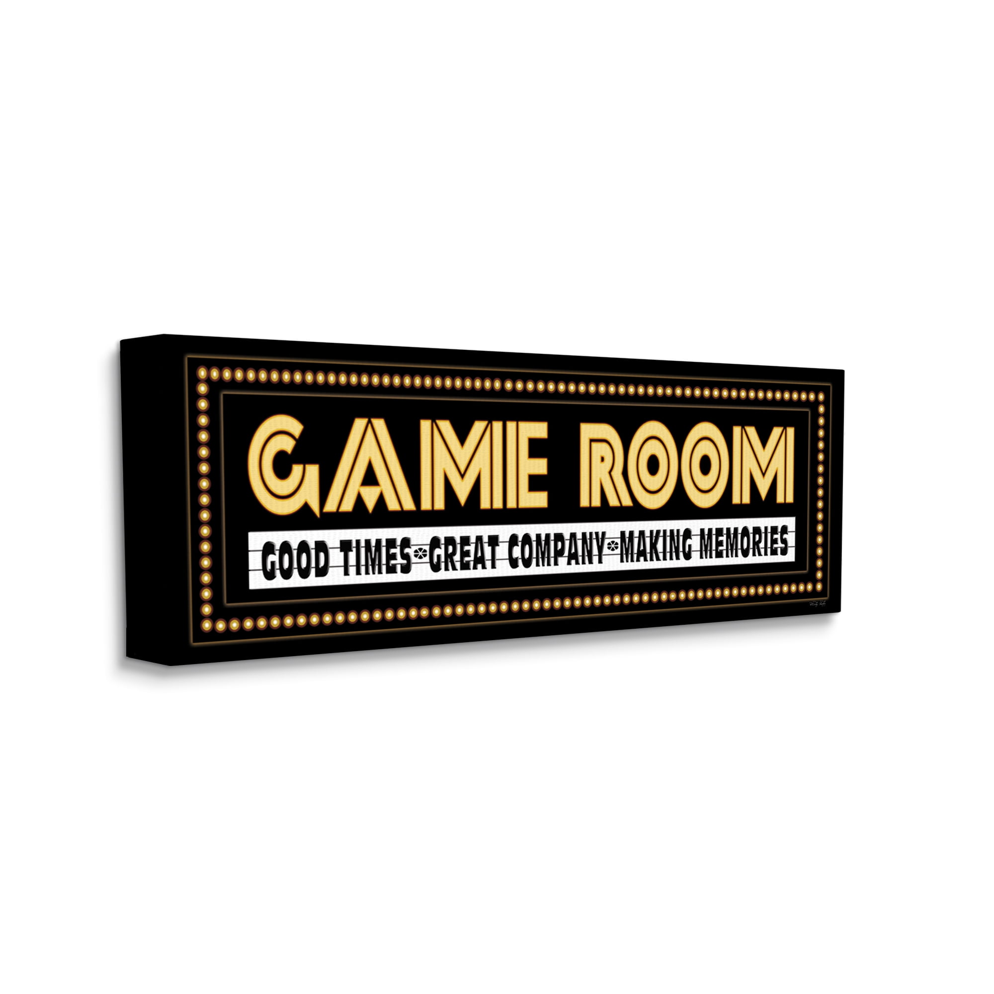 Stupell Industries Arcade Game Room Quote Vintage Style Sign , 48 x 20, Design by Cindy Jacobs