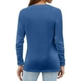 thumbnail image 3 of Hearthz Long Sleeve Workout Tops for Women Fall V Neck Womens T Shirts Henley Button Down Plus Size Blouses for Women, 3 of 4