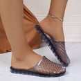 thumbnail image 2 of Women's Transparent Slides, Clear Jelly Shoes Sandals Fashionable Breathable Non-slip Slides for Indoor & Outdoor Wear, Casual Comfortable Home Slippers 40, 2 of 5