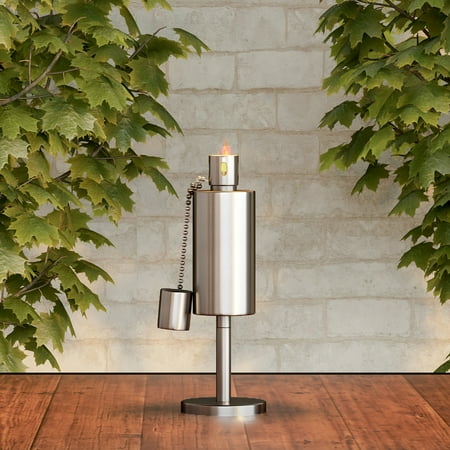 Pure Garden 10.5-in Stainless Steel Refillable Citronella Torch Canister