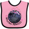 thumbnail image 3 of Inktastic Bowling Princess Tiara Girls Baby Bib, 3 of 4