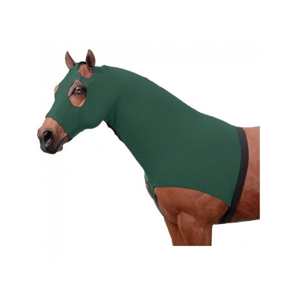 Tough 1 Neck Cover Zip Spandex Mane Stay Hood M Hunter Green 65-917