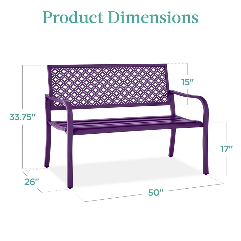 Purple outdoor bench hotsell