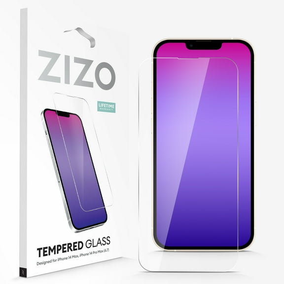 ZIZO TEMPERED GLASS Screen Protector for iPhone 14 Plus / Pro Max (6.7) Clear Screen Protector with Anti Scratch and 9H Hardness - Clear