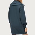 thumbnail image 5 of Lenago Long Sleeve Fall Dress for Women Plus Size Fashion Half Zip Loose Comfy Long Sleeve Dress Party Maxi Dress, 5 of 8