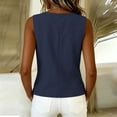 thumbnail image 5 of SwiftWear Women's Linen Blend Button Front Tank Top Vest V-Neck Sleeveless Overshirt with Pockets, Lightweight Summer Outerwear​, 5 of 7