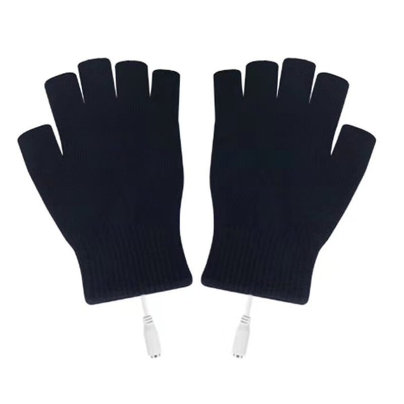 1 Pair USB Electric Heated Glove Winter Warmer Warmer Windproof Heating Mittens 