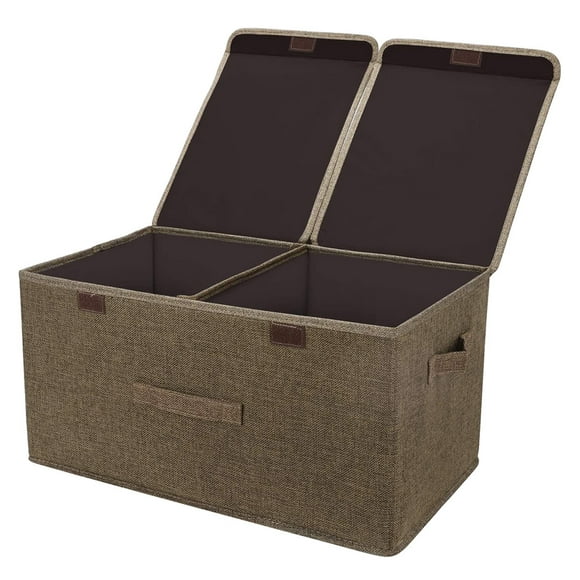 XZNGL Storage Box Collapsible Linen Fabric Clothing Basket Bins Toy Box Organizer