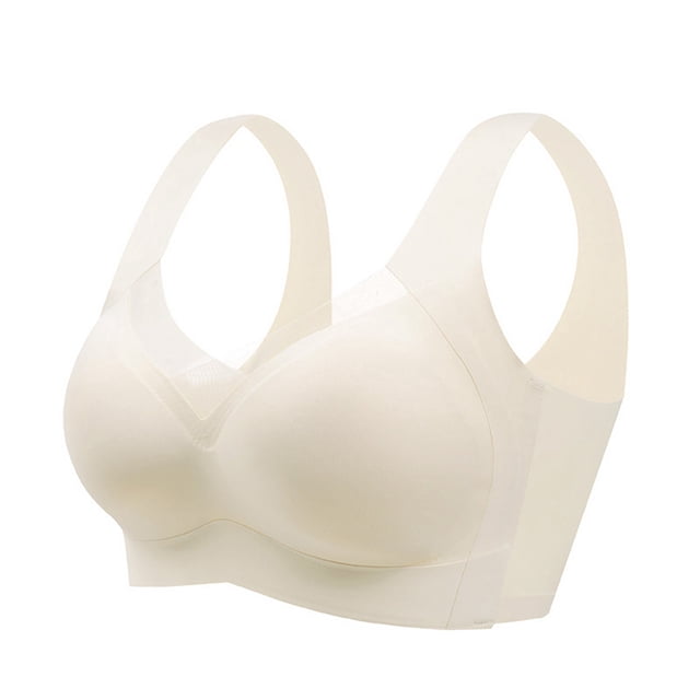 WILLBEST Brasier Push Up Mujer Ropa Interior Sin Costuras Para Mujer, Sujetador Fino De Verano De Talla Grande, Hermoso Estilo Chaleco, Copa Fija Integrada, Pecho Grande, Sujetador Pequeño Fruncido