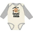 thumbnail image 3 of Inktastic Monkey I Love Hanging out with My Cousin Boys or Girls Long Sleeve Baby Bodysuit, 3 of 5