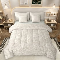 Manfei Leopard Cheetah Print 7pcs Bedding Comforter Set for Adult, Chic Romantic Fashion Queen Bedding Sets, Animal Theme Reversible Queen Sheet Sets, Luxury Bedroom Decor