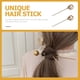 thumbnail image 4 of 5 piezas de palillos de metal geométricos para el cabello, horquillas, herramientas para peinar el cabello para mujeres, 4 of 5