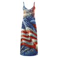 thumbnail image 3 of Vestidos de Verano con Cuello en V para las Mujeres 2025 Imprimir Vestido de Cuello Redondo sin Mangas Vestidos Largos Casuales, Ligeros Y de Moda, 3 of 5