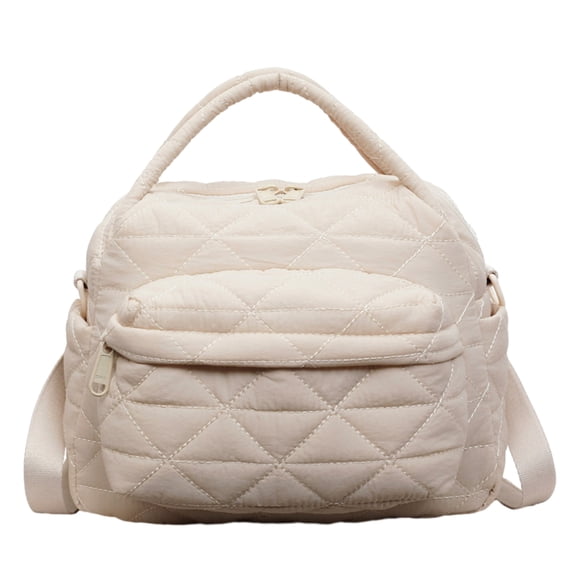 Primegos Women Quilted Sling Backpack Convertible Shoulder Bag Crossbody Purse with Handles Handbag for Travel Work Daily Errands