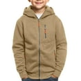 thumbnail image 3 of Mercatoo Teen Boys Zip up Ho𝐨dies Plain Thick Cargo Ho𝐨die Sweatshirts Youth Kids Fle𝐞ce Warm Jacket Outwear with Pockets, 3 of 6