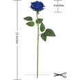 thumbnail image 6 of Zukuco 12Pcs Blue Rose Artificial Flower, Realistic Single Stem Fake Silk Rose Bouquet for Wedding Party Home Centerpiece Hotel Office Decor, 6 of 6