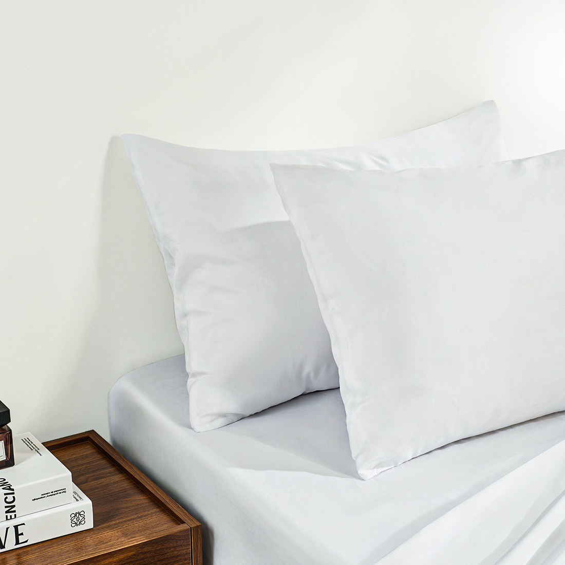 Z-HOM 4-Piece Queen Cooling Sheet Set, White photo 2
