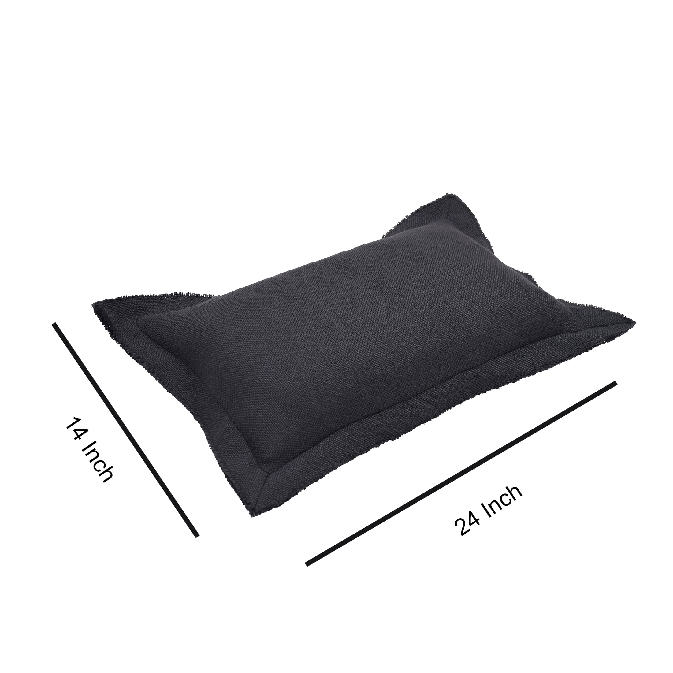 Better Homes & Gardens 14x24 Blake Bi-Flange Throw Pillow Cover, Grey Shadow
