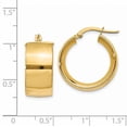 thumbnail image 3 of 14k 9.75mm Polished Round Hoop Earrings, 3 of 3