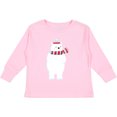 thumbnail image 3 of Inktastic Polar Bear, Cute Bear, Bear with Scarf, Hat Boys or Girls Long Sleeve Toddler T-Shirt, 3 of 5