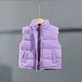 thumbnail image 2 of MEZZALL Girls Quilted Vest Winter Warm Padded Sleeveless Jacket Outerwear Solid Color Toddler Kids Cozy Soft Windproof Cold Weather Fashion Coats Comfort Child Streetwear, 2 of 5