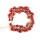 thumbnail image 1 of Nvzi Pulsera de cuentas hecha a mano, adecuada, pulsera de gota de agua de piedra triturada con borlas de cristal de piedra natural irregular (roja), 1 of 5
