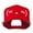 Red, variant on Sleeping Text Emoticon Embroidered Snapback Cap - Navy OSFM