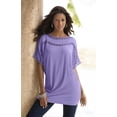 thumbnail image 4 of Roaman's Women's Plus Size Ladder Stitch Tee, 4 of 6