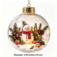 thumbnail image 2 of DefiDgd Lighted Clear Acrylic Christmas Ball Ornament,3D Miniature Snowy Winter Scene Hanging Bauble With Gold Cap for Xmas Tree Holiday Home Decor,Gift, 2 of 7