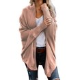 thumbnail image 1 of Women's Open Front Cardigan Loose Draped Batwing Sleeve Knit Sweater, 1 of 1