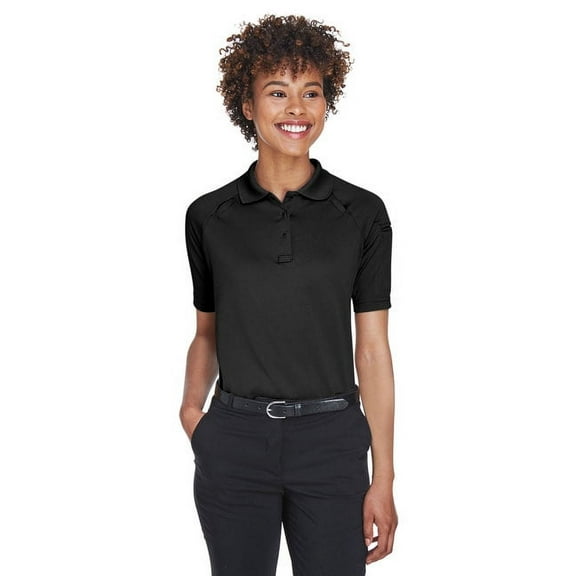 Harriton M211W Women's Advantage Tactical Polo-Black-2XL