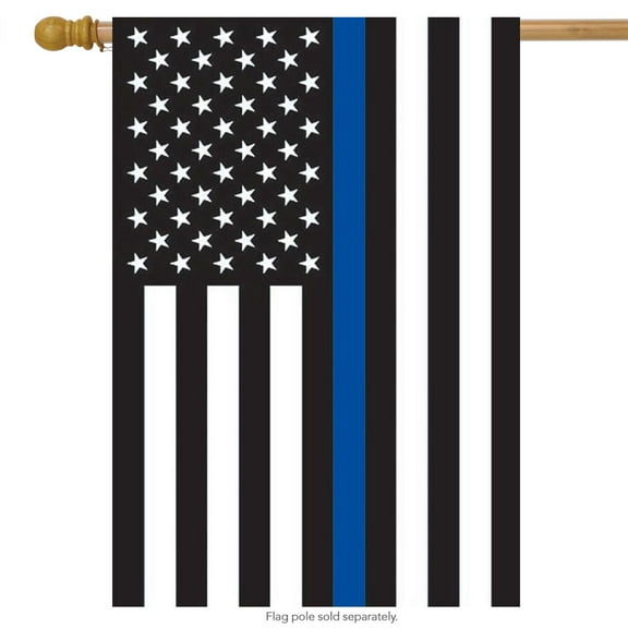 Briarwood Lane Thin Blue Line Police House Flag