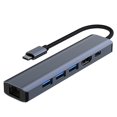 thumbnail image 2 of Hub USB C 6 en 1 100W PD 5Gbps Tipo C Estación de acoplamiento 4K 30HZ Compatible con HDMI WDOplteas  Para estrenar, 2 of 4