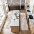 thumbnail image 4 of UERMEI 3'x8' Runner Rugs Non Slip, Washable Indoor Rug for Hallway Kitchen Entryway Doormats, Modern Abstract Bedroom Home Decor Carpets,Brown, 4 of 7