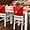Red, variant on 4PCS Christmas Chair Covers,Red Christmas Santa Claus Hat Xmas Chair Slipcovers Sets for New Year Dinning Room Decoration