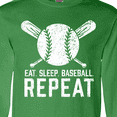 thumbnail image 4 of Inktastic Grunge Eat Sleep Baseball Repeat Long Sleeve T-Shirt, 4 of 5